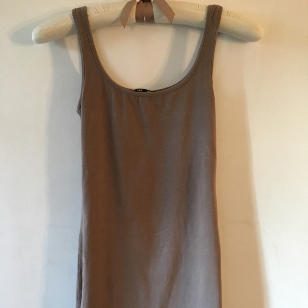 Nude bodycon tank-top dress